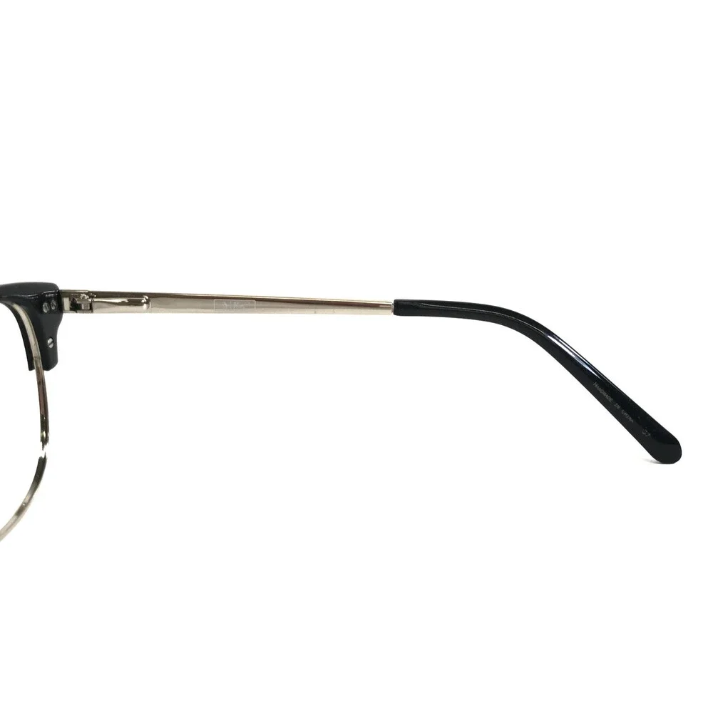 Penguin Eyeglasses Frames THE PRINCETON BK Black Silver Round Full Rim 50-19-140